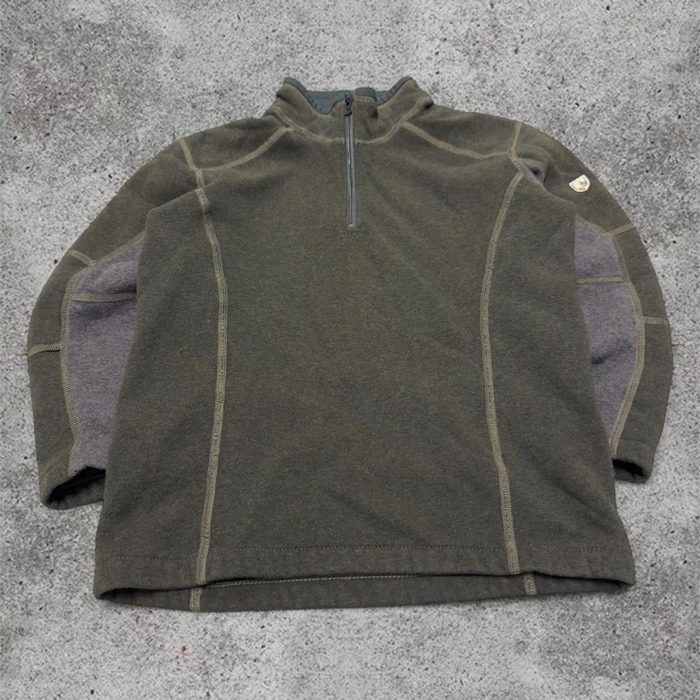 Kühl Kashmira Quarter Zip Pullover Youth Small (7-8) Green